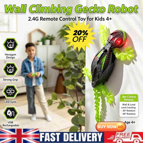 Wall climbing gecko toy - wall,