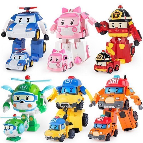 6pcs robocar toy - 4/6pcs, poli