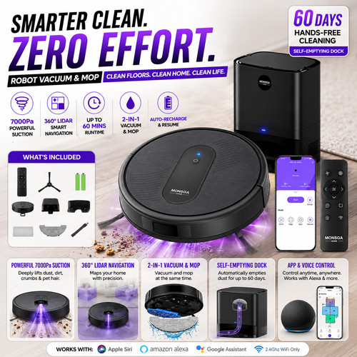 Robot vacuum mop 4000pa - robot,
